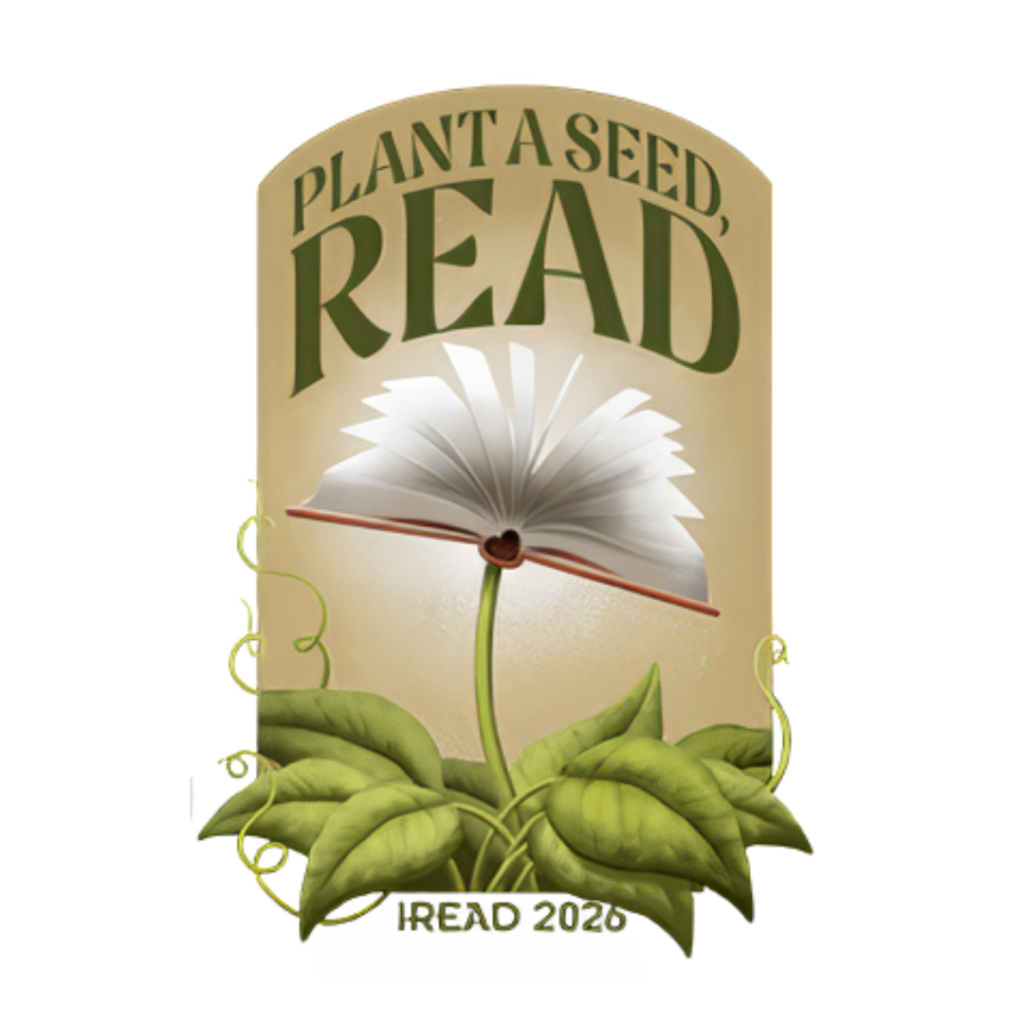 Plant a Seed Read illustration of a plant growing a book.